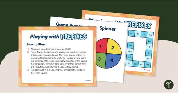 Go to Printable Vocabulary Games - Playing with Prefixes teaching resource