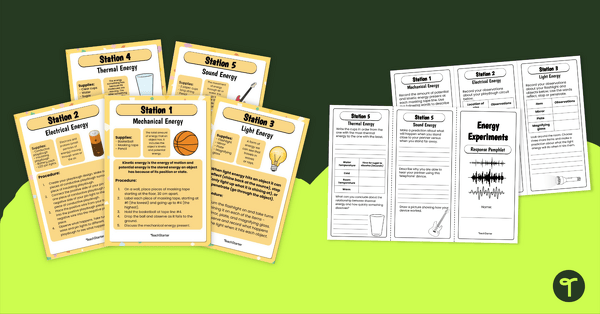 Go to Forms of Energy – Year 4 Science Experiments for Kids teaching resource
