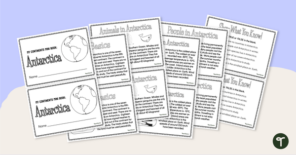 Go to The Continent of Antarctica - Mini-Book teaching resource