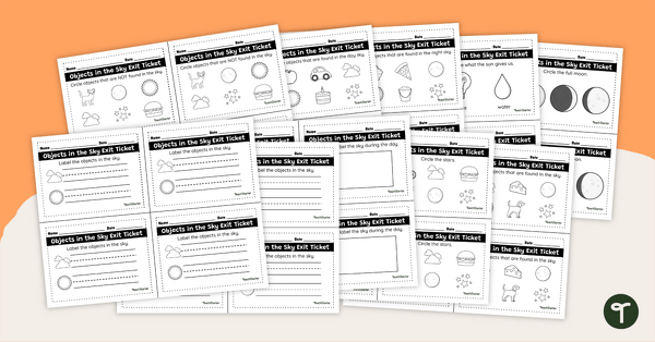 Go to Objects in the Sky – Exit Tickets teaching resource