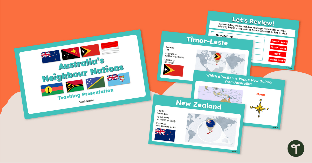 Australia's Neighbour Nations — Teaching Presentation teaching resource