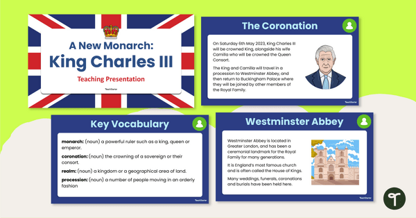 Go to A New Monarch: King Charles III Coronation Teaching PowerPoint teaching resource