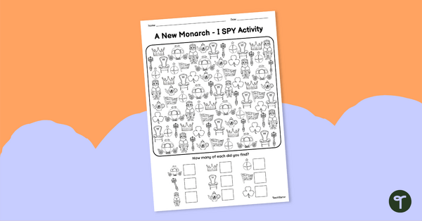 Go to A New Monarch - A Royal 'I Spy' Worksheet teaching resource
