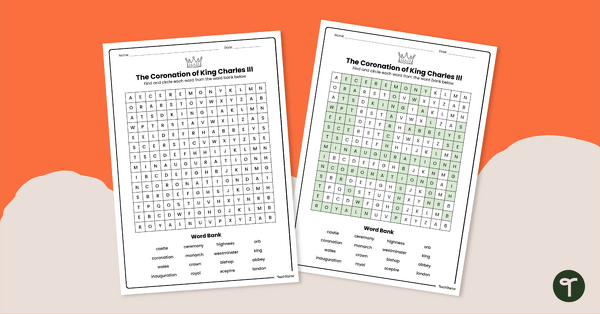 Go to Coronation Word Search teaching resource