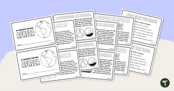 Go to The Continent of Africa - Mini-Book teaching resource