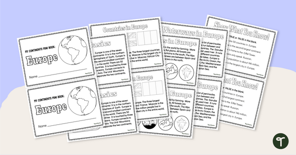 Go to The Continent of Europe - Mini-Book teaching resource