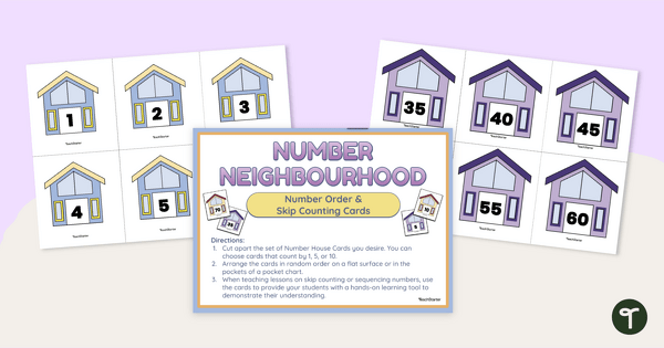 Go to Number Neighbourhood - Number Line Sequencing Cards teaching resource