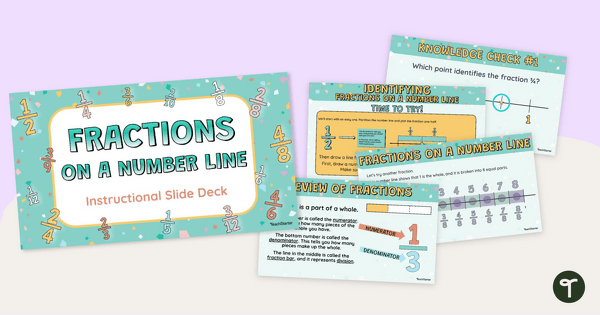 Image of Fractions on a Number Line - Instructional Deck