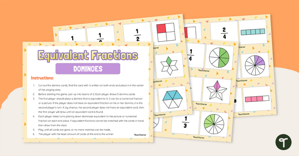 Equivalent Fractions – Dominoes teaching resource
