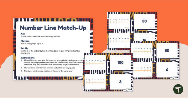 Number Line Match-Up Activity (Up to 120) teaching resource