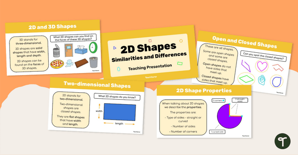 2D Shapes Similarities and Differences Presentation teaching resource