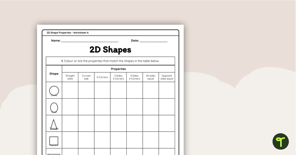 Go to 2D Shapes Comparison Worksheet teaching resource