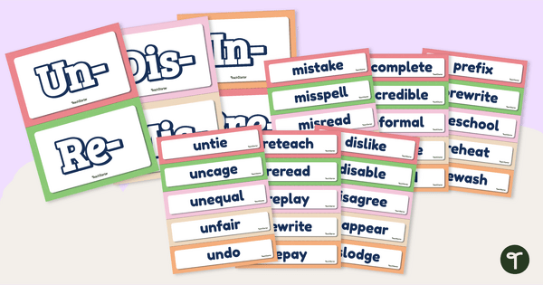 Go to Prefix Words - Classroom Display teaching resource