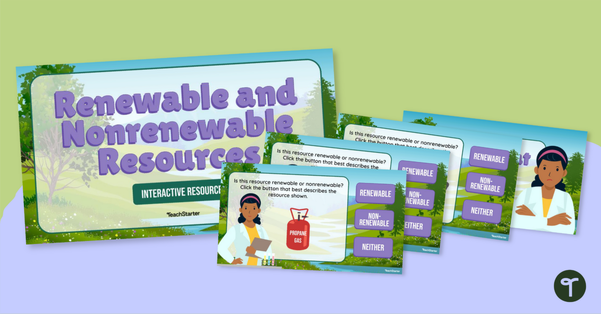 Renewable or Nonrenewable? - Self-Checking Interactive teaching resource