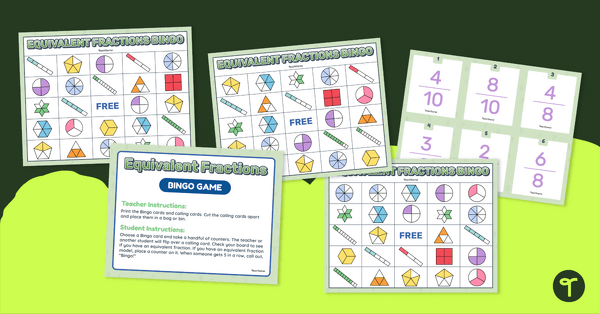 Go to Equivalent Fractions Bingo teaching resource