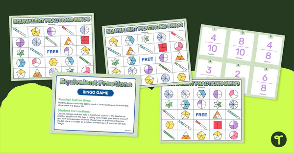 Go to Equivalent Fractions Bingo teaching resource