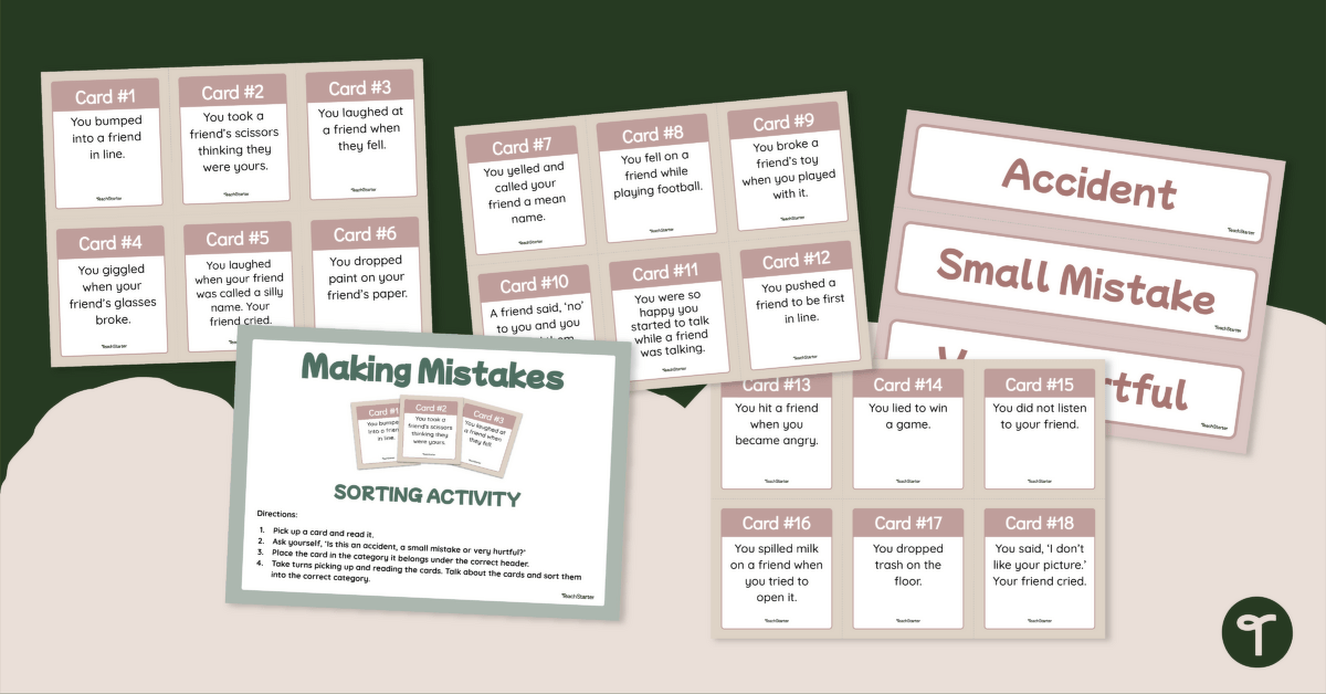 Making Mistakes – Sorting Activity teaching resource