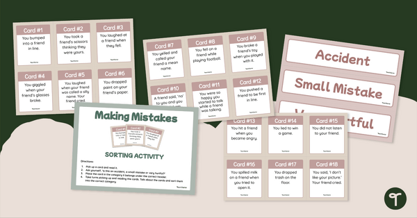Go to Making Mistakes – Sorting Activity teaching resource