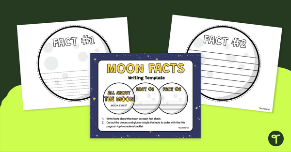 Go to Moon Facts Writing Template teaching resource