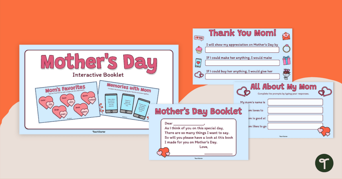 Mother's Day Interactive Booklet teaching resource