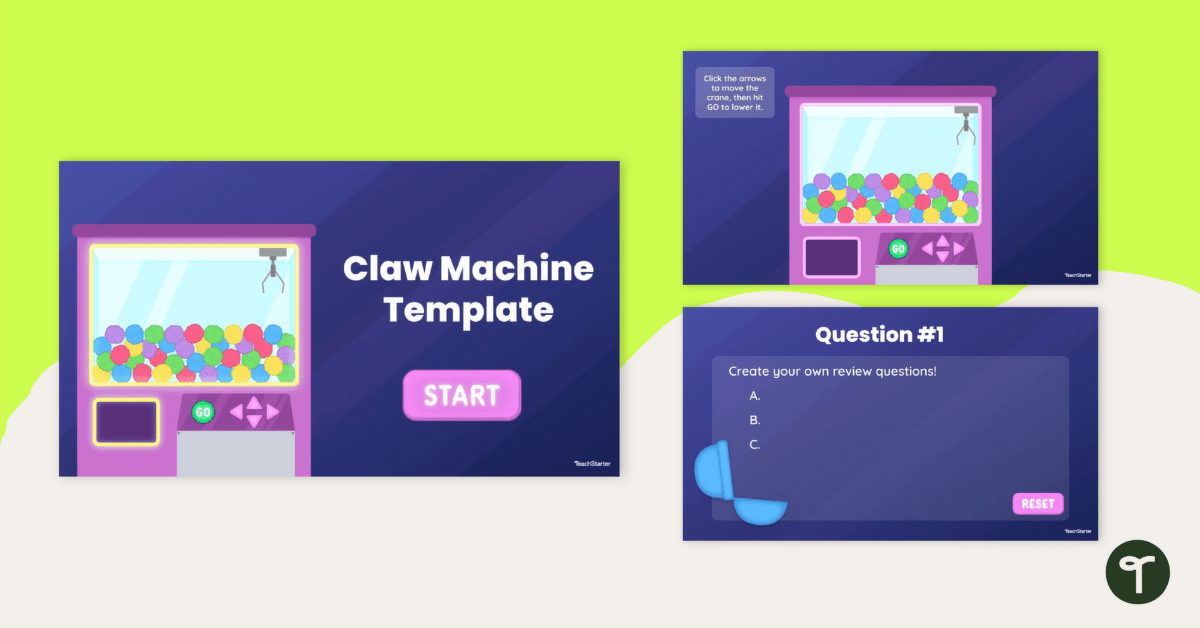 Claw Machine – Interactive PowerPoint Template teaching resource