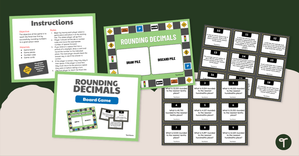 Rounding Decimals Board Game teaching resource