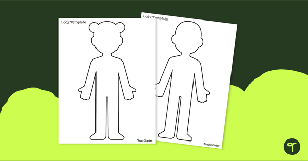 Printable Person Outline - Body Template teaching resource