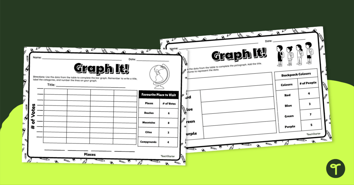 Graph It! Worksheet (Single-Unit Intervals) teaching resource