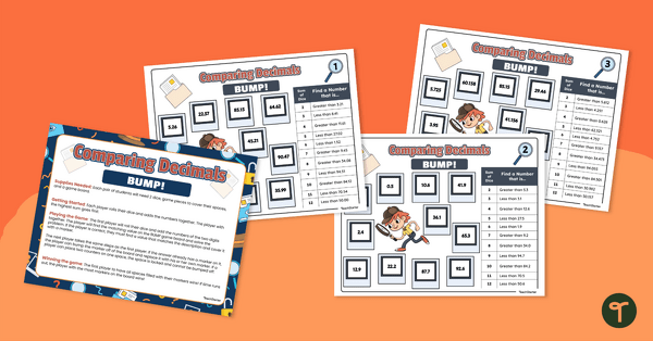 Go to Comparing Decimals — Year 5 Bump Game teaching resource