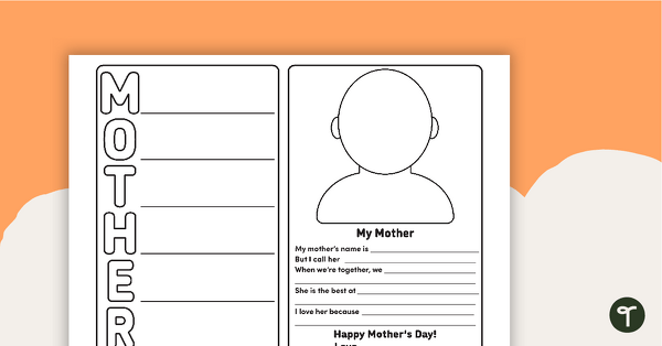 Mother's Day Acrostic Poem teaching resource
