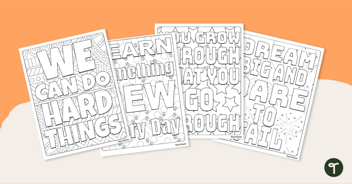 Growth Mindset Colouring Pages teaching resource