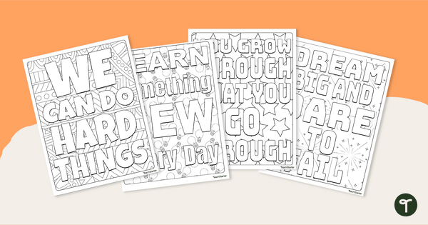 Image of Growth Mindset Colouring Pages