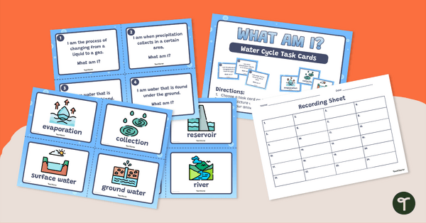 Image of What Am I? Water Cycle Task Cards