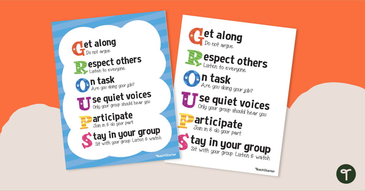 G.R.O.U.P.S - Group Work Expectations Poster teaching resource