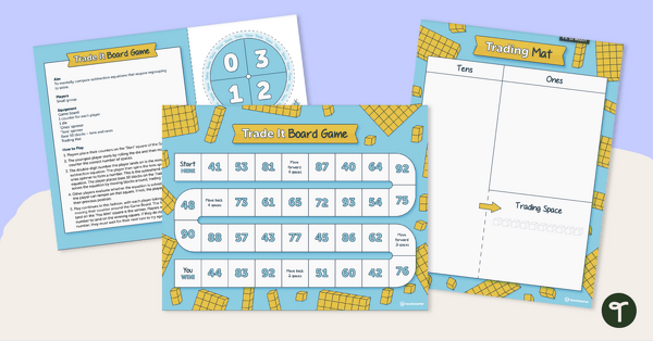 Go to Trade It! Subtraction with Regrouping Game teaching resource