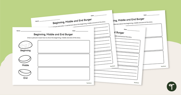 Go to Story Beginning, Middle and End - Graphic Organiser teaching resource