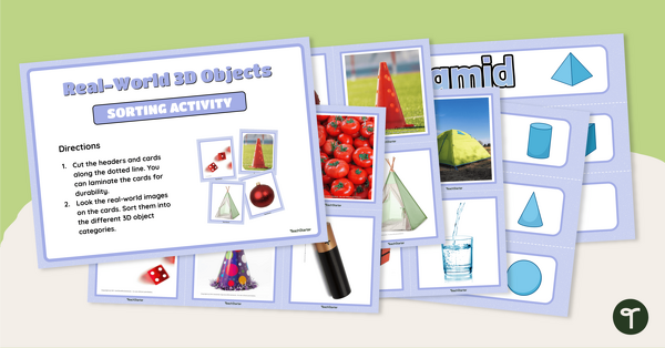 Go to Real-World 3D Objects - Sorting Activity teaching resource