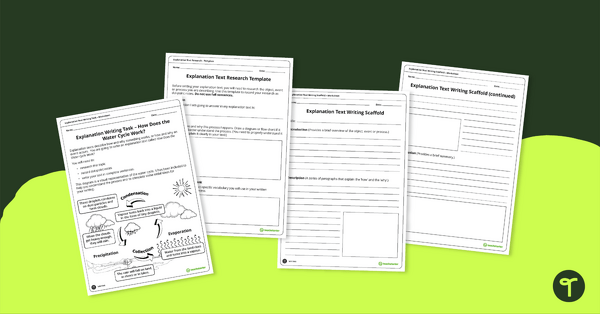 Image of Informative Text Writing Task – How Does the Water Cycle Work?