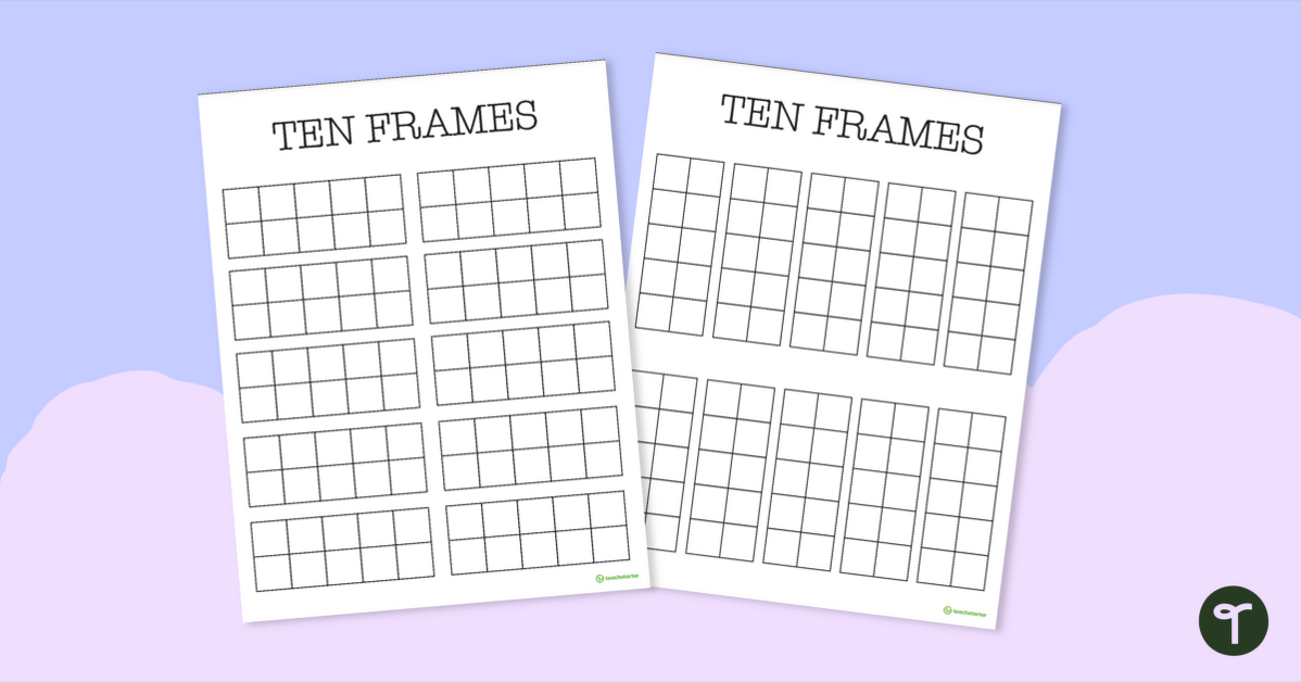 Ten Frame - Printable Templates teaching resource
