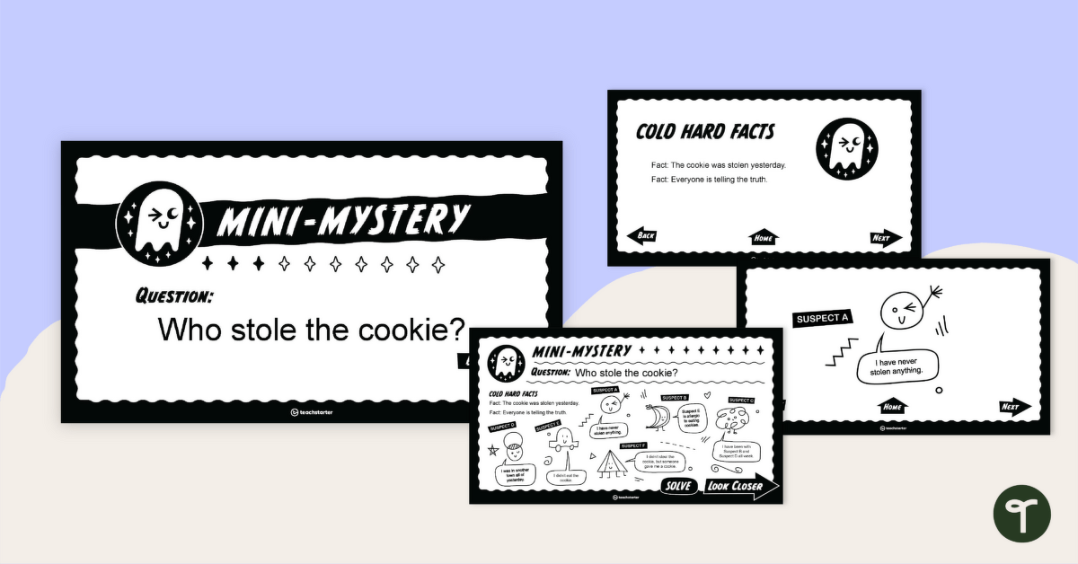 Mini-Mystery – Who Stole the Cookie? – Interactive PowerPoint teaching resource