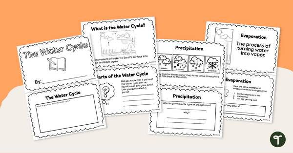The Water Cycle Everyday Examples Mini Book teaching resource