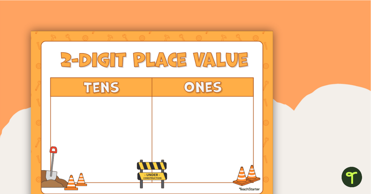 Tens and Ones 2-Digit Place Value Mat teaching resource