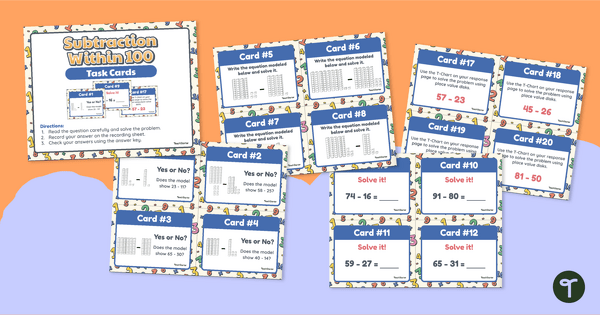 Go to 2nd Grade Subtraction Strategies — Task Cards teaching resource