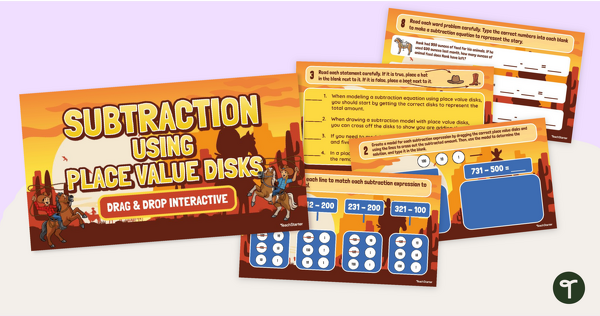 Go to 3-Digit Subtraction Using Place Value Disks — Interactive Slides teaching resource