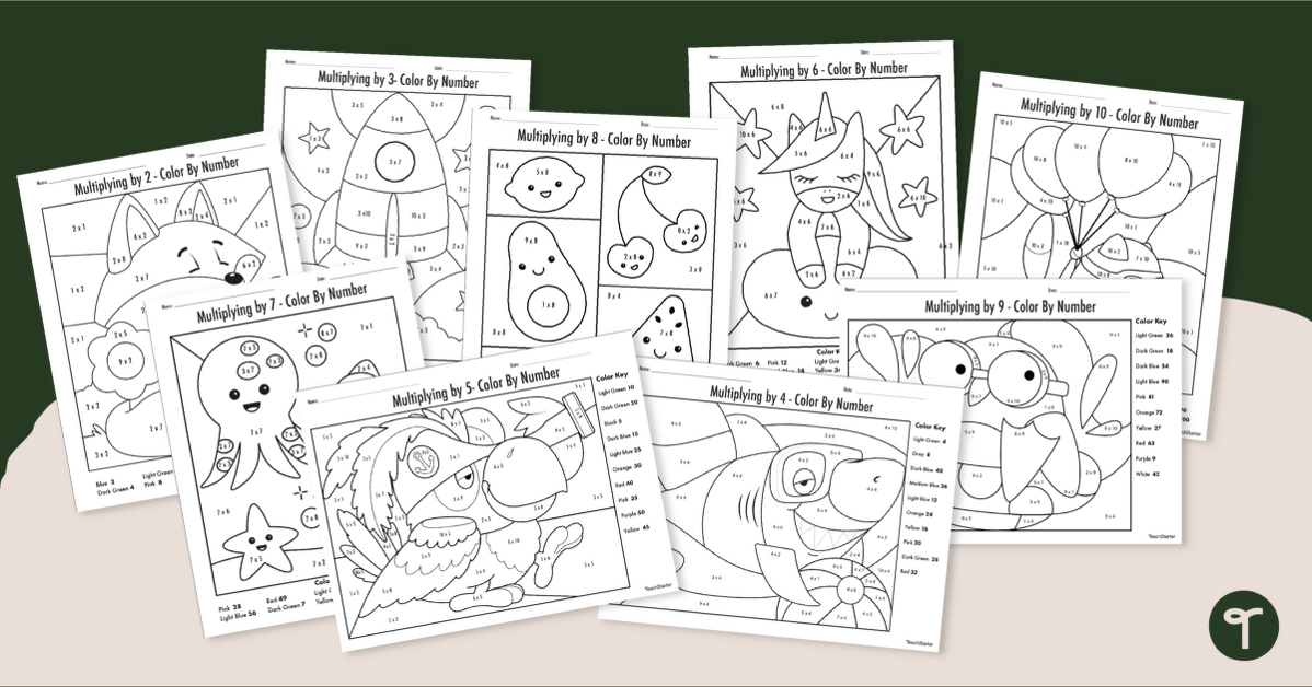 Printables - Coloring Page - Color by Number 02