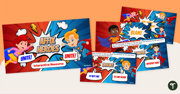 Go to Affix Heroes Interactive Activity teaching resource