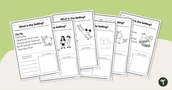What Is the Setting? - Worksheets teaching resource