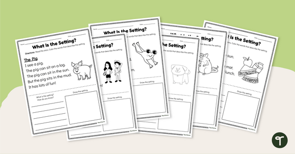 What Is the Setting? - Worksheets teaching resource