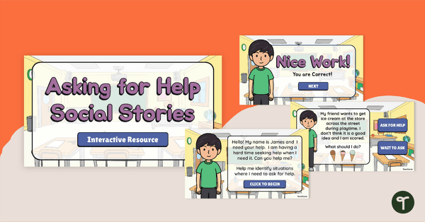 Image of Asking for Help Social Story Interactive Activity