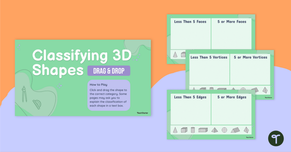 Classifying 3D Shapes - Interactive Activity teaching resource